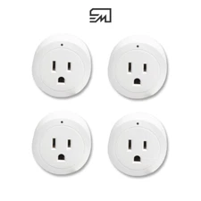 Wi-Fi SMART Plug Sockets 4 Pack Compatible With Amazon Alexa & Google Assistant
