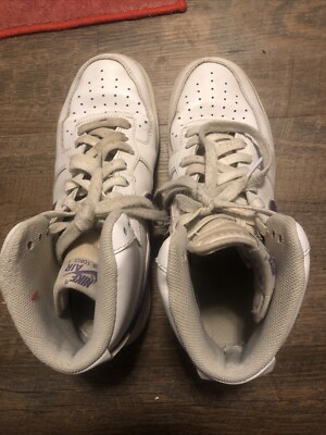 Nike Air Force 1 Purple And White Size 8