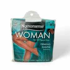 No Nonsense Firming Shaper Pantyhose Size W2 Midnight Black -NOS