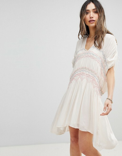 NWT Love on the Run Dress Embroidered Ivory Small