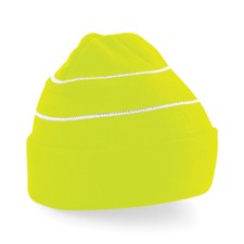 Hi Vis High Visability Woollen Beanie Hat - Enhanced Visability Hi Viz High Viz