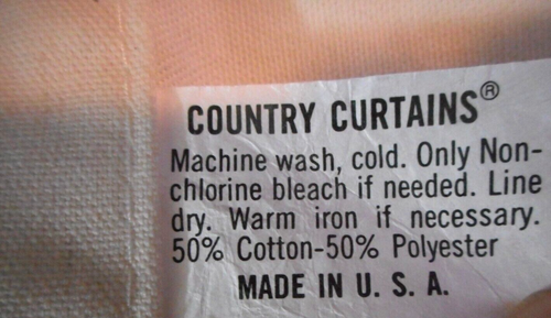 2 Country Curtains Tab Top Beige Tan Cotton 46W” x 63"L Washable Home Decor - Picture 4 of 10