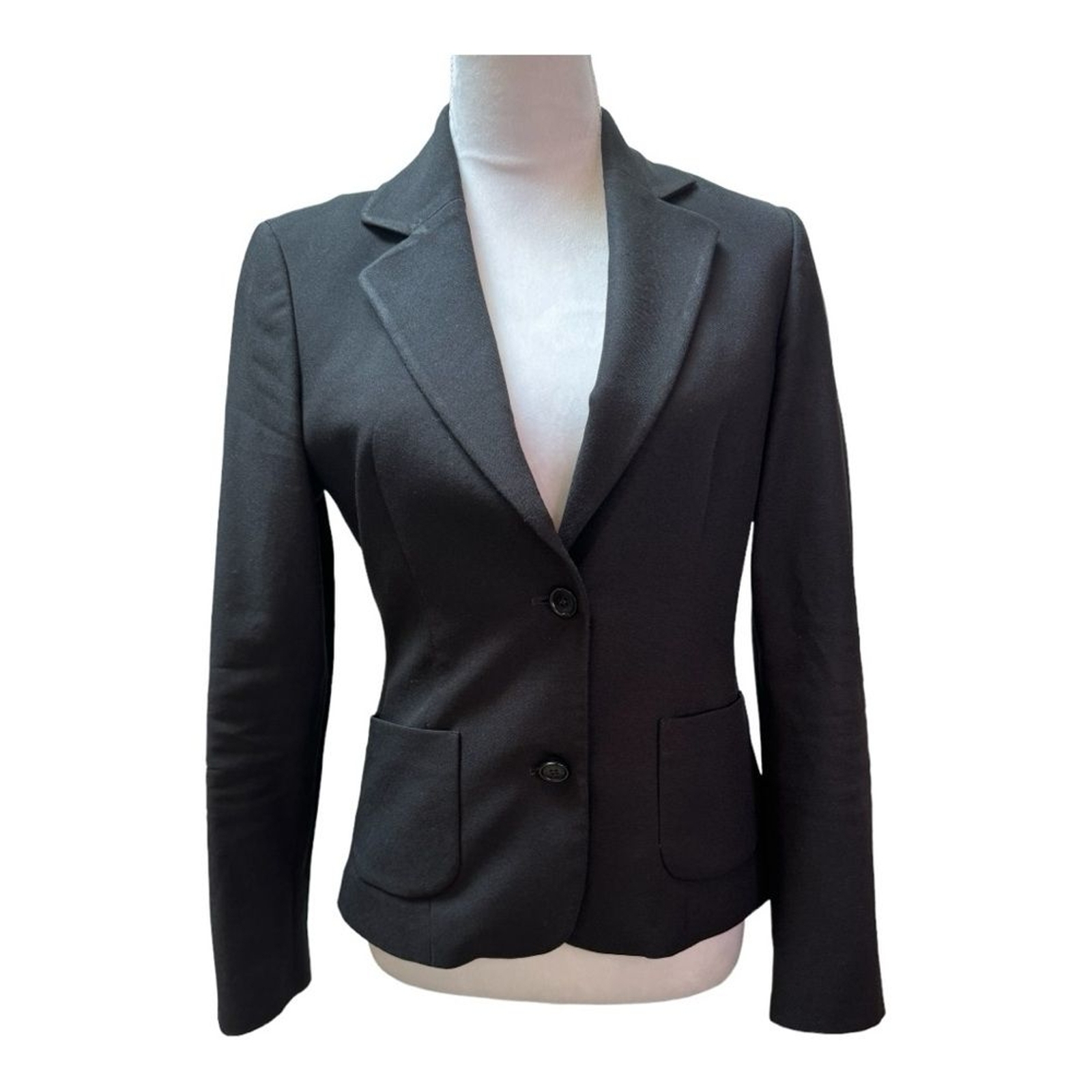 Black Two Button Blazer Classic Fitted Career Off… - image 1