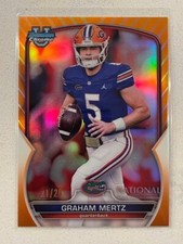 GRAHAM MERTZ 2023 Bowman Chrome University National ORANGE Refractor # 21/25