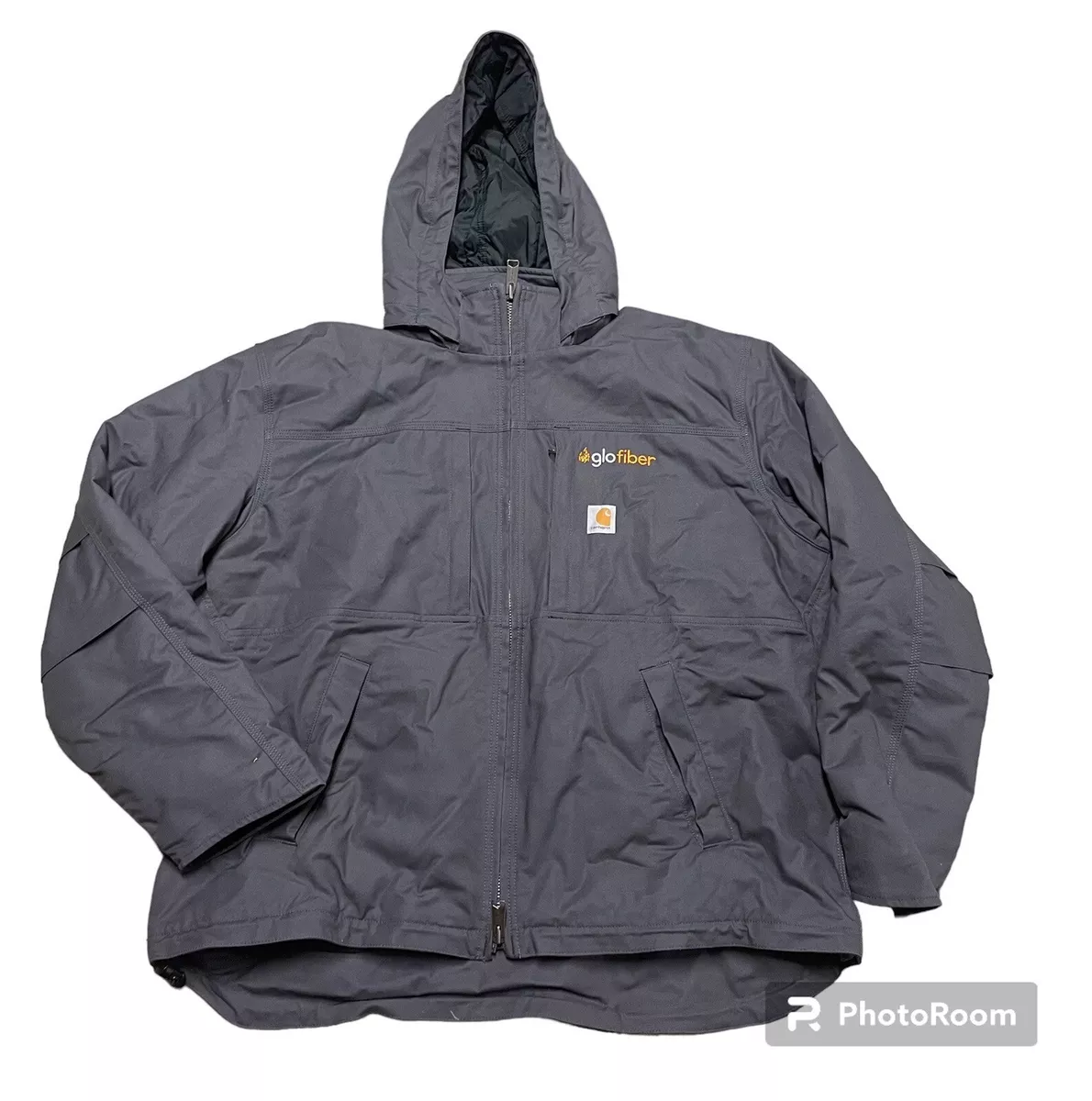 NWOT Carhartt Work Jacket OJ2207 M Hooded Insulated Quilted Mens 2XL Loose Fit