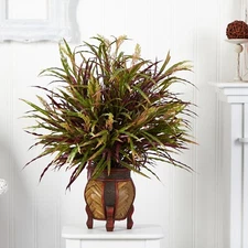 30" Autumn Grass Artificial Arrangement in Planter Home Decor. Retail $129