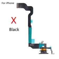 For iPhone X Replacement Charging Port & Microphone Flex -(BLACK) UK Stock