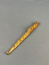 Antique 19th Century 9" Hand-Made Treen Wood Knitting Sheath