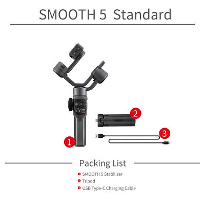 Zhiyun Smooth 5 3-Axis Handheld Smartphone Gimbal Stabilizer for iPhone 15 Pro