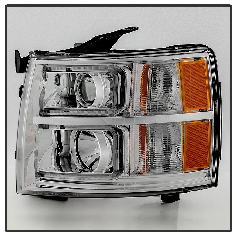 Faros proyectores LED [tubo C] para Chevy Silverado 1500 2500HD 3500HD 2007-2013 Foto 4 de 4