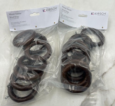 Kirsch Wood Curtain Rod Rings1 3/8" Diameter W EYE 7- Rings- 2 PKS 5602EG841