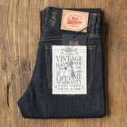 Red Tornado Men's Jeans Slim Vintage 16oz Raw Selvage Denim Pants 511Style