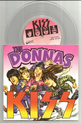 KISS & THE DONNAS Strutter ULTRA LIMITED Edition CLEAR 7 INCH vinyl USA 1999
