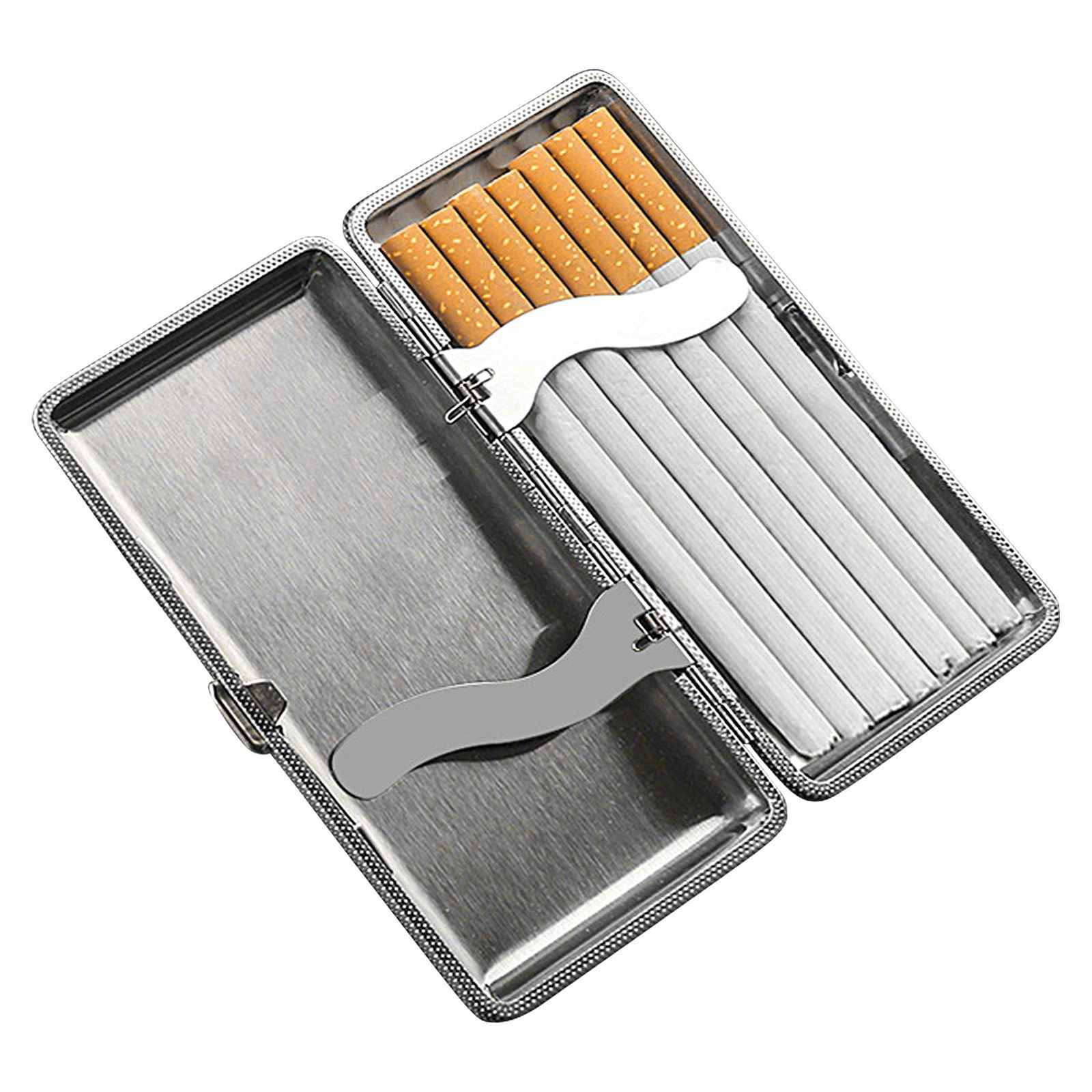 Caja de almacenamiento de bolsillo con soporte para cigarrillos de cuero PU para estuche de cigarrillos de 14 piezas nuevo