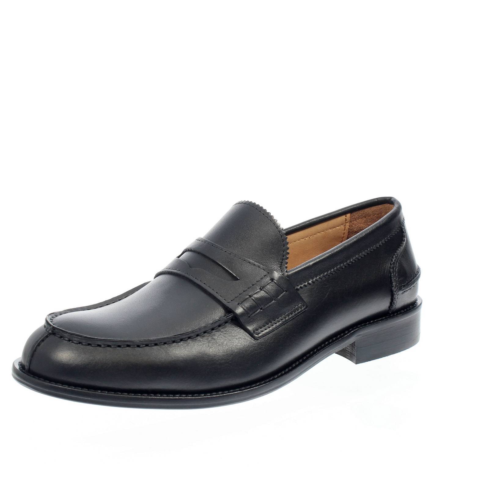 Шотландский саксонец шварце Ледер Хальбшухе - Гросс 46 [12 US 31,8 см] Шухе