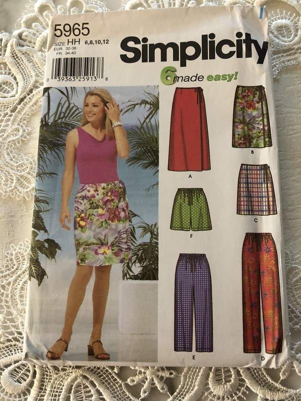 Ladies Simplicity Skirt & Pants Pattern 5965 Sizes 6, 8, 10, 12  6 styles Uncut