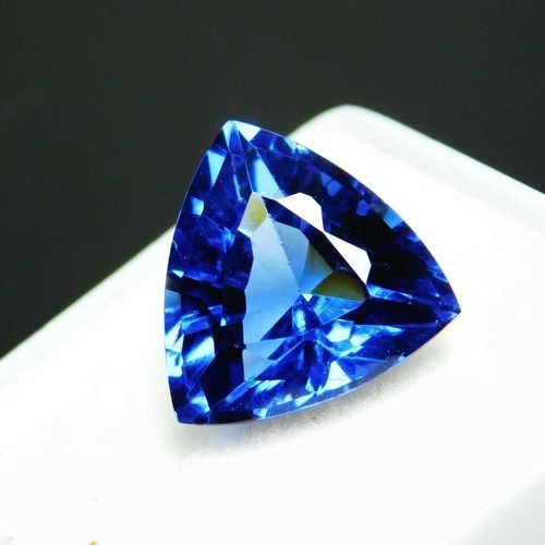 Certified Natural Flawless Tanzanite Blue Trillion Cut 10 Ct Loose Gemstone - Picture 3 of 4
