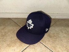 Toronto Maple Leafs New Era Fitted Hat Cap Size 7 1/4 Blue Pre-Owned