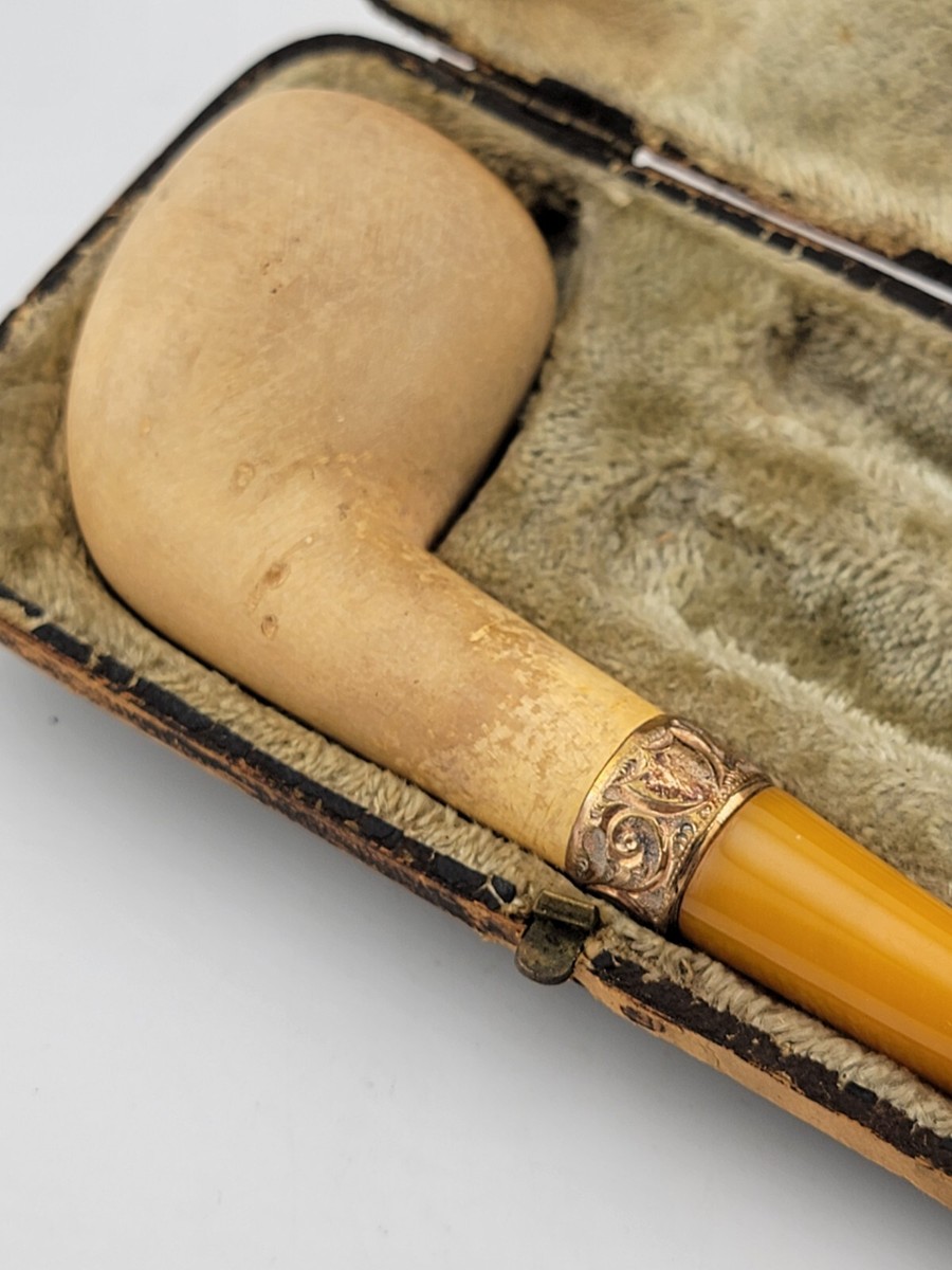 1890年代　ビンテージベルギーのパイプ アンティーク 古着 Rare Antique Collectible 19th Century Clay Pipe Circa 1890s W