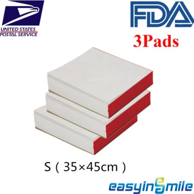 Easyinsmile Dental Mixing Pads Paper/Poly Coated Disposable 2 Side S(35*45mm) 3X