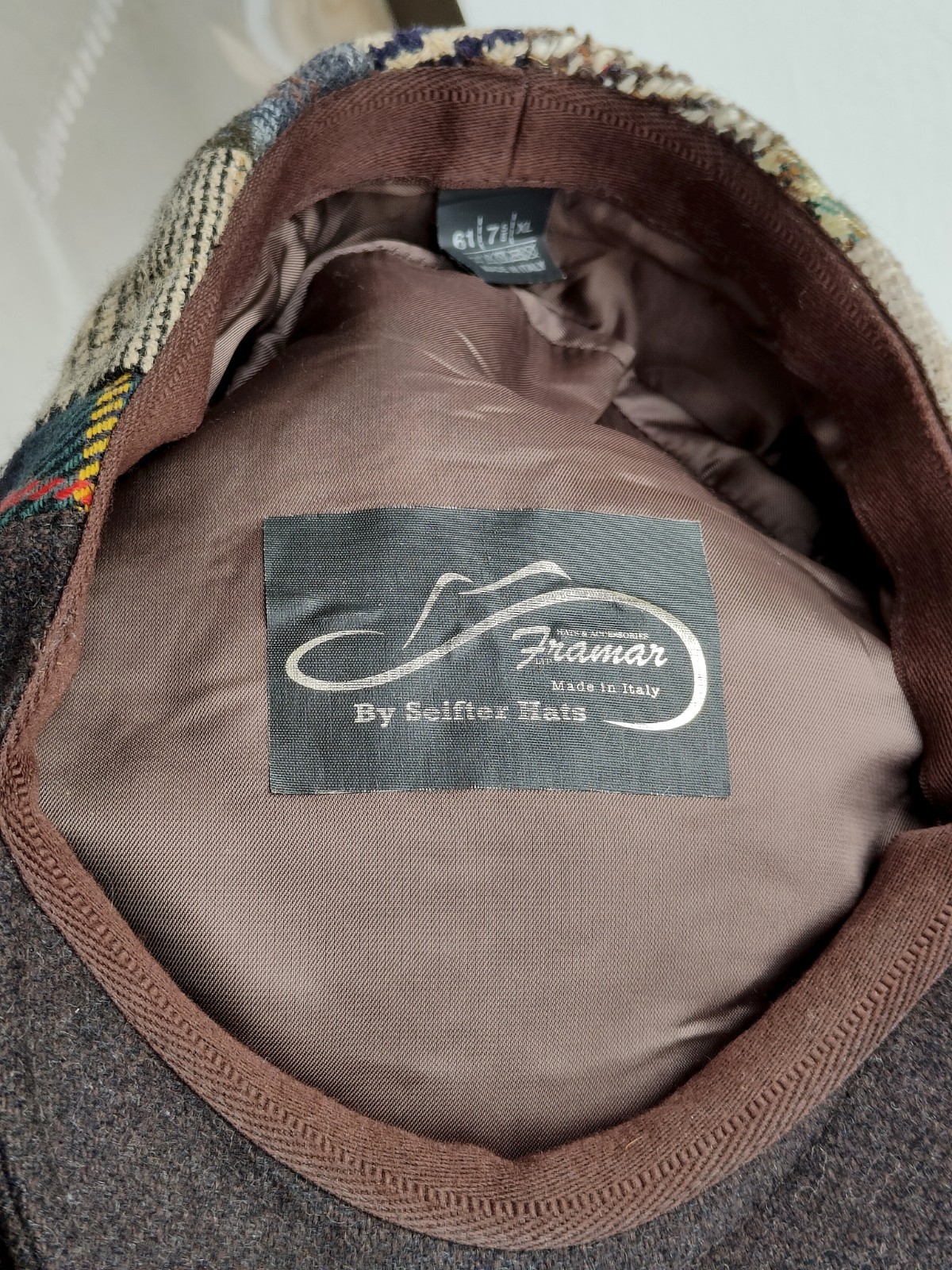 Framar Italy Patchwork Wool Blend Flat Cap Ivy Ha… - image 10