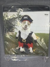 Pirate Dog Costume Large Size With Skull Crossbones Design