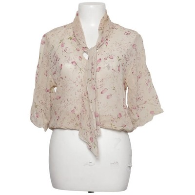 MaxMara, Bluse, Größe: 44, Beige/Pink/Mehrfarbig, Seide, Blumen, Damen #fUs