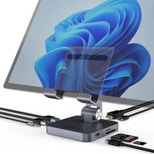 USB C Hub Stand/Holder for iPad Pro, 8 in 1 Docking Station for MacBook Pro/A...