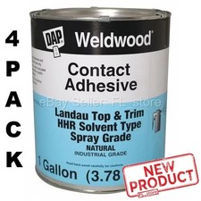 4 PACK Dap Weldwood Contact Cement Adhesive - Landau Top HHR Solvent Spray 1 Gal