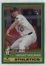 2025 Topps Heritage Chrome Green Border 99/99 Grant Holman #40 04kw