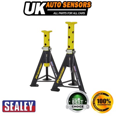 Sealey Premier Axle Stands (Pair) 6 Tonne Capacity per Stand Yellow AS6Y