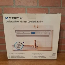 Audiovox Undercabinet Kitchen CD Player Clock Radio AM/FM KCD3180 New 