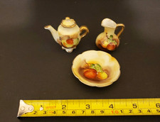 Miniature Teapot  Pitcher  Plate Enesco VTG