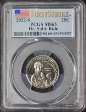 2022-S Dr. Sally Ride Quarter - PCGS MS65 First Strike Flag Label - ✪COINGIANTS✪