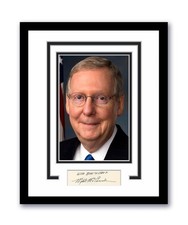 Mitch Mcconnell Autographed Signed 11x14 Framed Photo Republican Senator ACOA