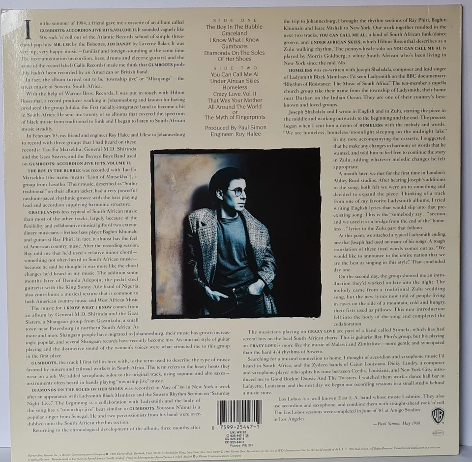 PAUL SIMON GRASELAND VENYL LP - Bild 2 von 3