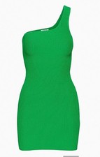 NWOT Aritzia size XL sculpt knit one shoulder dress in green pullover nylon