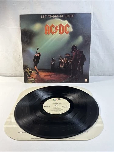 AC/DC LET THERE BE ROCK 1977 LP VINYL RECORD ATCO G++ White Label