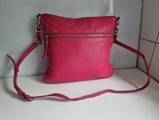 KATE SPADE NY DESIGNER WOMENS PINK REAL LEATHER CROSSBODY TOTE SHOULDER HANDBAG
