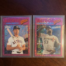 2026 Topps Heritage Chrome Pink Sparkle Cam Smith & Christian Javier - Astros