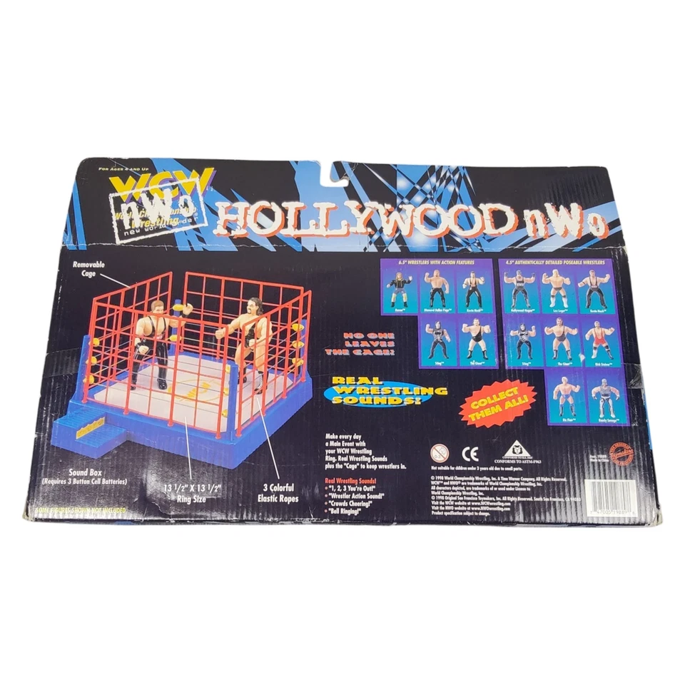 Figuras de ação de luta livre vintage WCW Hollywood NWO 4 pacotes caixa 6" Hulk Hogan - Imagem 2 de 4