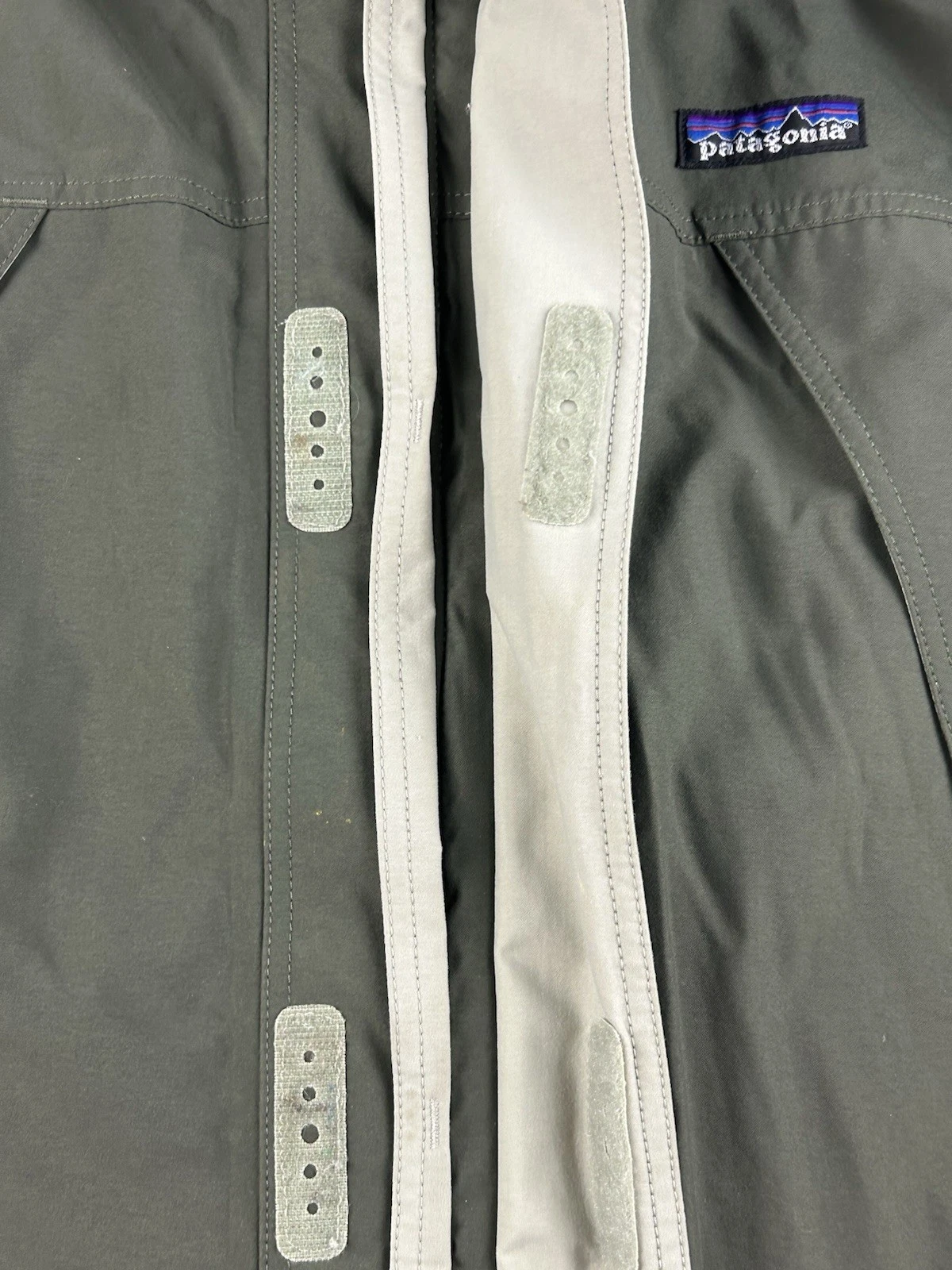 Vintage Patagonia Jacket Men M Olive Liquid Sky Hooded Goretex Rain Parka Y2K - product detail image 8