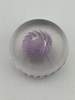 3” Rd  Peter Schiller 1989 Signed Paperweight Hand Blown Art Glass -Pink Detail — photo 4