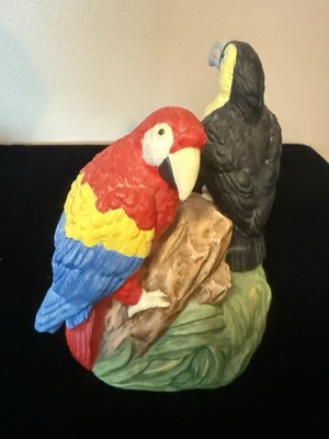SCHMID MUSIC BOX 1995 Rainforest Tucan Macaw Parrot Bird   I Write the Songs  