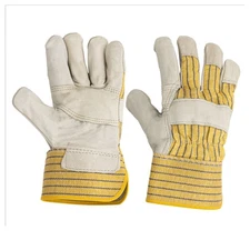 2 packs of 10" Safet Gloves Cow Split Leather Work Driver Garden Welding Gloves