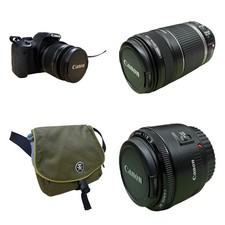 Canon EOS Kiss X4 DSLR Camera with 3 Lenses and Crumpler Bag Excellent Condition