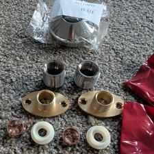 Triton Bar Shower Valve Wall Fixing Kit & chrome cover plates set