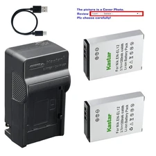 Kastar EN-EL12 Battery USB-C AC Charger for Nikon Coolpix S9100 S9500 S9900 W300