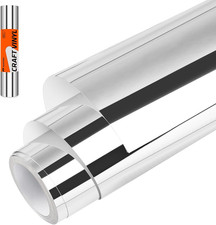 Silver Chrome Vinyl 12 X5ft Silver Permanent Vinyl Roll Chrome Mirror Metalli Silver Chrome Vinyl 12 X5ft Silver Permanent Vinyl Roll Chrome Mirror Metalli