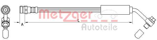 Metzger Bremsschlauch Hinterachse Links FüR VW Passat Variant 3G5 2.0 TDI 1.4-image